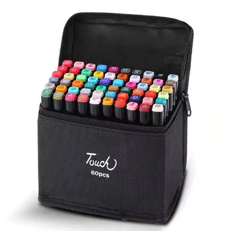 JPS ODM Macron Caixas Impermeável Pintura Permanente Marcador Pen Paint Fabric Magic 120 Cores Bag Set Pintura 10g Art Marker 100769