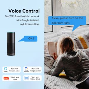 <strong>Zigbee</strong> Wireless 100~240V AC Tuya App &amp; Google Voice <strong>Control</strong> 1 Gang Smart Home Switch Module Remote <strong>Controlled</strong> - Product Image 5