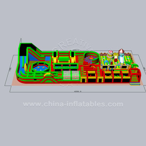 PVC malzeme ile yeni tasarım dev eğlenceli şişebilen eğlenceli şehir çocuk eğlence parkı Blower ve tamir takımları Unisex içerir - Product Image 5