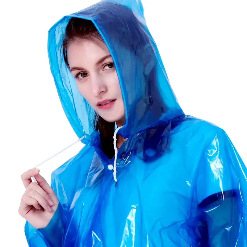 Suministro directo de fábrica, impermeable portátil de alta calidad, impermeable, impermeable, no desechable, ponchos de lluvia para adultos