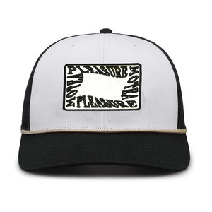 6 <strong>Panel</strong> 2 Tone Design <strong>With</strong> Front Stitching Embroidery <strong>Patch</strong> Adjustable Structured Mesh Back Baseball Caps Rope Trucker Hat - Product Image 2