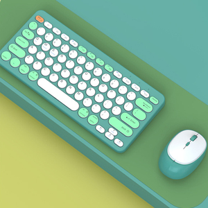 Kit de teclado y ratón multidispositivo de 3 modos de tamaño pequeño, conjunto combinado de miniteclado y ratón inalámbrico 2,4G BT