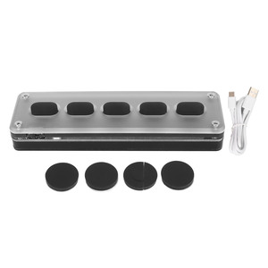 Gaming <strong>Keyboard</strong> Mini Macro <strong>Mechanical</strong> <strong>Keyboard</strong> Silicone Keys DIY <strong>Programmable</strong> Practical 5 Keys Widely Used for Music for Media - Product Image 1