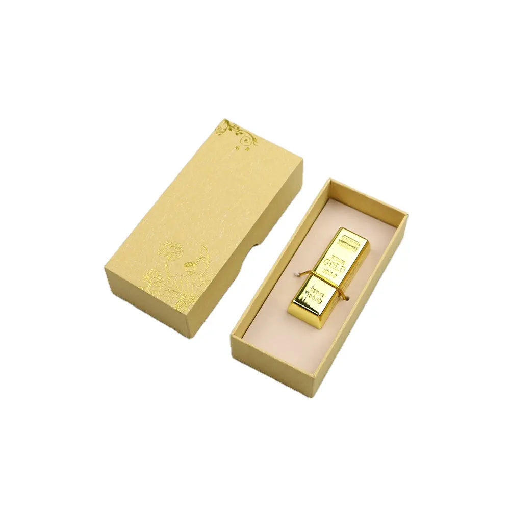 Più popolare regalo regalo regalo gold bar usb flash thumb con logo aziendale personalizzato