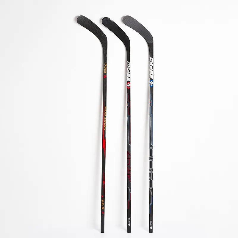 Bâton de hockey sur glace, poignée en FIber de carbone Composite, jeu de démarrage de hockey sur glace pour enfants, adolescents et adultes, prix d'usine