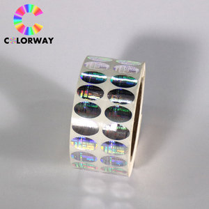 Hoja de etiquetas holográficas de alta seguridad Personalización Etiqueta adhesiva colorida antifalsificación con códigos individuales - Product Image 5