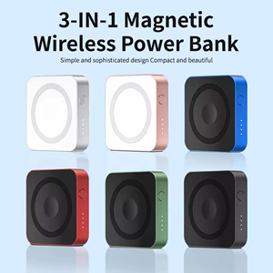 Mosquetón magnético de salida máxima de 20W, Banco de energía de carga inalámbrico portátil con entrada de 5V/2A para teléfono diseñado para automóviles, 1 unidad - Product Image 6