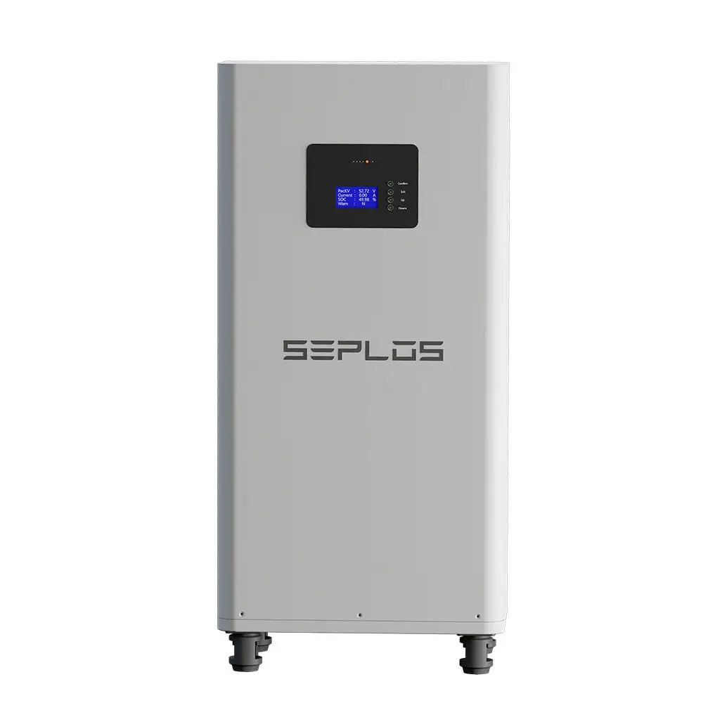 حزمة بطارية عمودية Seplos آمنة للغاية لبطارية الطاقة الشمسية السكنية التجارية المنزلية عالية الأمان 48 فولت 280 أمبير