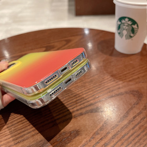 เคสฝาหลัง PC เนื้อนิ่มกันกระแทกหลากสีไล่ระดับสีสำหรับ iPhone 15 14 Plus 13 12 11 Pro Max เคสโทรศัพท์มือถือสีนีออน - Product Image 4