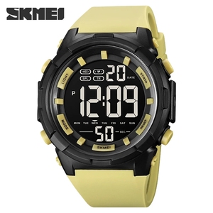 Skmei 1845 Wholesale Black Men Digital Watch <strong>Excel</strong> Silicone Band Water Proof Multi <strong>Function</strong> Character Sports Wrist Watch - Product Image 6