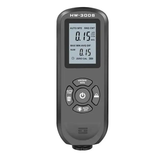 HW-300S Meter Meter Pelapis Cat Lapisan Bubuk Lapisan Kering Meter Ketebalan Lapisan Cat Digital