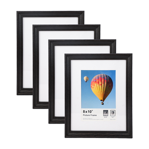 批发8x10相框显示器，带5x7垫黑色木质相框，用于墙壁和桌面显示器定制标志 - Product Image 1