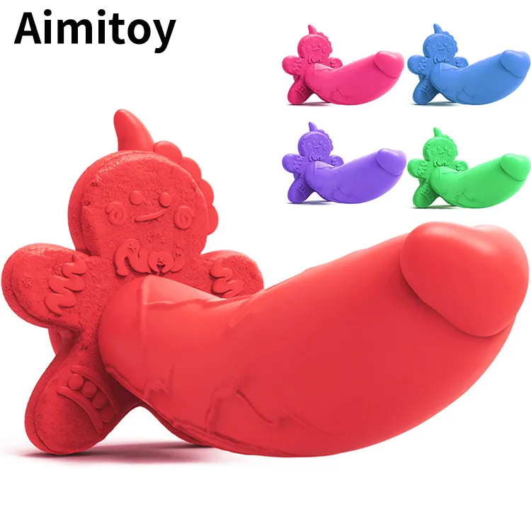 Mainan roti jahe besar Aimitoy mainan seks dewasa anak perempuan Monster warna-warni hewan fantasi naga Lesbian Dildo Premium Qual Anal