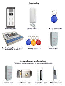 12-families kit audio-intercomsysteem telefoonhandset met 2-draads voor appartementen, geen visueel apparaat, 12 knoppen - Product Image 2