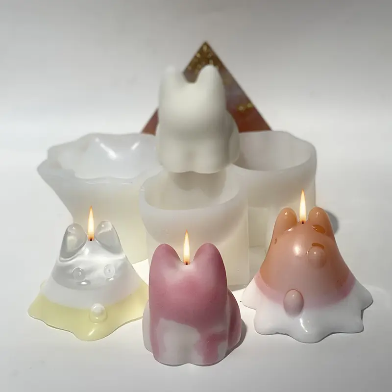 Molde de gelatina de leche para decoración de tartas, molde de silicona con dibujos animados para manualidades