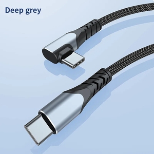 3ft 5A USB3.2 10Gbps 4K @ 60Hz Pd 100W USB C TO USB C CABLE 90 DEGREE Super Fast CHARGING Thunderbolt 3 USB Type C - Product Image 6