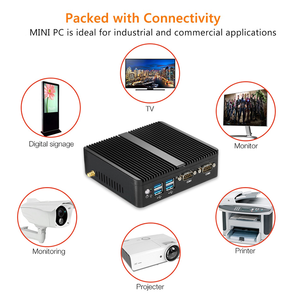 Lüfter loser industrieller Dual LAN DUAL COM Mini-PC-Kern i3 5005U 4010U i5 4200U Computer-Desktop mit 2 RS232 2 RJ45 Gigabit-Ethernet - Product Image 5
