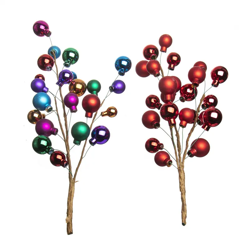 Buket pohon kecil warna-warni pabrik langsung bola dekorasi Natal untuk pesta Natal
