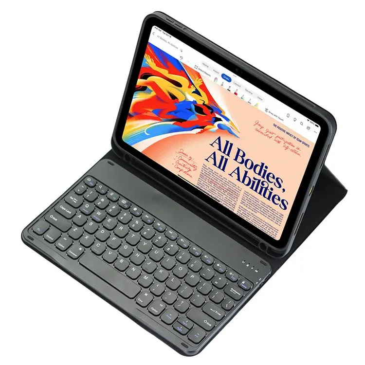 Tablet Case TPU Leather Rechargeable Pen Slot Wireless Bluetooth Touch Keyboard Tablet Cover for iPad Pro 10 2022 10.9