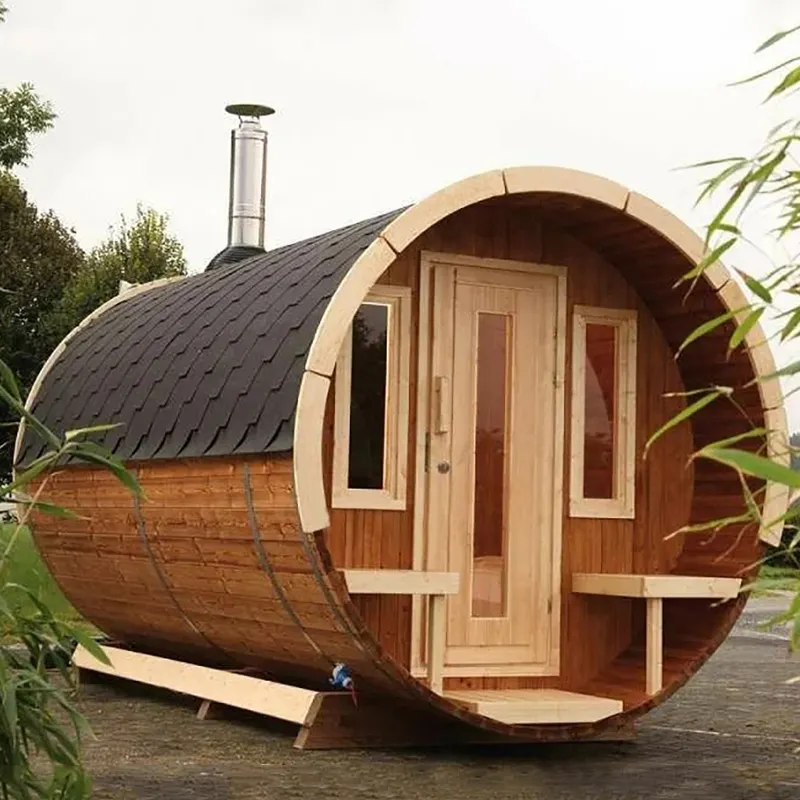 Hochwertige Holz kabine, Massivholz Himalaya Salz Dampf Sauna im Freien