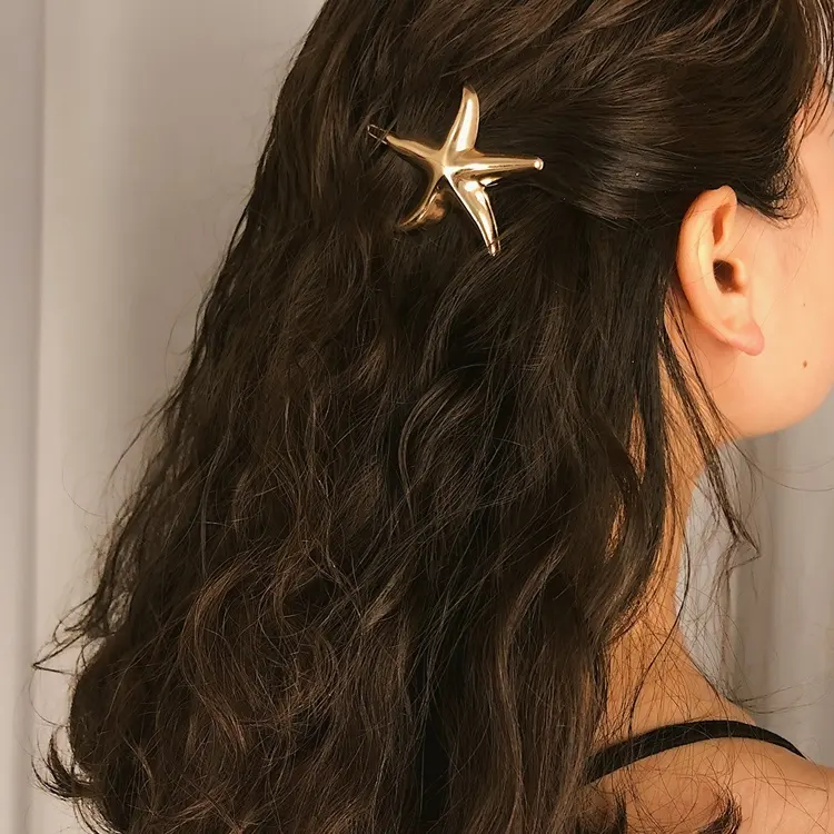 2019 mode Métal Barrettes Cheveux Accessoires Lune Étoile De Mer Pinces À Cheveux En Épingle À cheveux Pour Les Femmes Filles