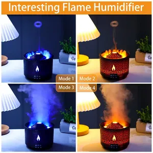 300ml Quiet Aroma therapy Mist Flame Luftbe feuchter Diffusor mit ätherischen Ölen und Flame Night Light Remote Control Timer - Product Image 5