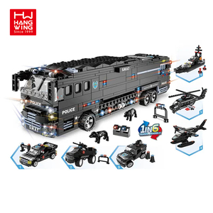 ชุดของเล่น HW 6 in 1 SWAT Black Team of the storm Mobile COMBAT รถบัส1011ชิ้นเทคโนโลยี DIY อิฐของเล่นสำหรับเด็ก - Product Image 2