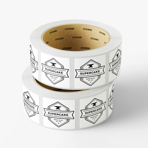Özel yuvarlak kare etiket çıkartmaları dekoratif Logo çıkartması su geçirmez marka Logo çıkartmaları şişe logosu - Product Image 3