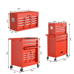 中国供应商大型铝碳钢不锈钢金属钢工具箱手推车 - Product Image 2