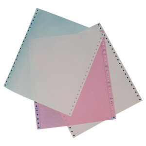 Papel continuo para computadora, de 3 partes sin carbón, márgenes extraíbles de 0,5 pulgadas, Blanco/canario/rosa - Product Image 6