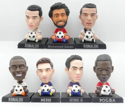 Figura della testa di bobble di calcio del giocatore di calcio in poliresina personalizzata