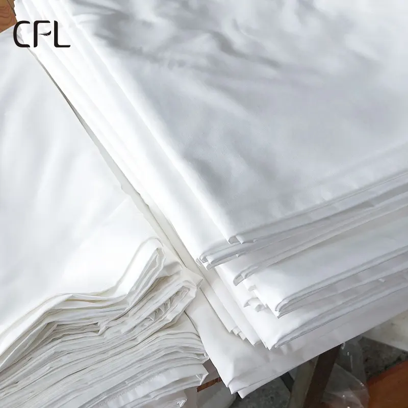 custom solid Natural invitingly soft Cotton bedding set hotel Linen Sheet