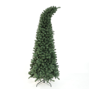 Benzersiz tasarım çarpık noel ağacı 7ft 210cm boyunda 400 LED ışıkları ve giriş dekorasyon için tam PVC şube ipuçları - Product Image 1