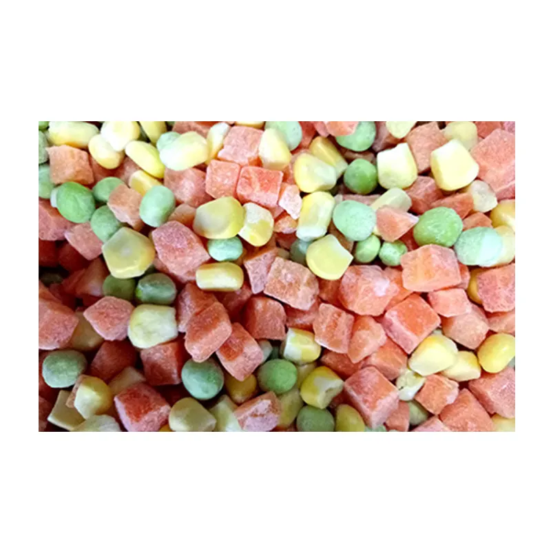 Mejor venta precio barato maíz dulce guisante verde zanahoria verduras mixtas congeladas para la venta