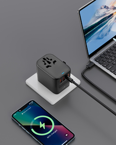 オールインワンワールドワイド国際ユニバーサル45WインバーターACタイプC急速充電Iphone AppleトラベルアダプターGan充電器 - Product Image 5