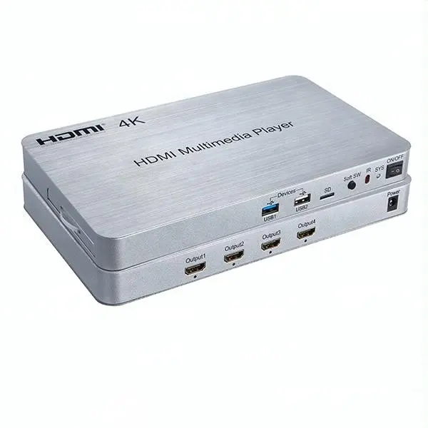 Reproductor multimedia 4K, 1080p, full HD, 3D, HDD, 4 vías, HDMI, reproductor multimedia