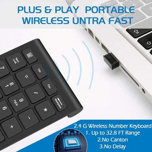 Extensions 10 Key Portable 2.4 GHz Wireless <strong>Numeric</strong> <strong>Keypad</strong> 22-Key Financial Accounting <strong>Number</strong> <strong>Keyboard</strong> for Laptop PC - Product Image 4