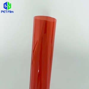 GY 0.075毫米透明红色聚酯聚酯薄膜卷红色透明塑料薄膜耐热不粘隔离用途 - Product Image 3