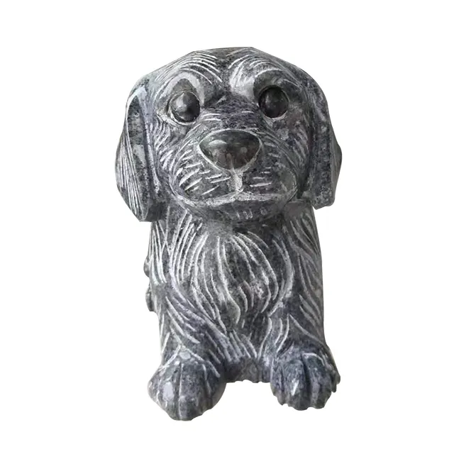 Popolare statua del cane della scultura della mano della pietra del granito