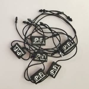 YH-ST07 Garment Clothing Seal <strong>Tags</strong> Maker <strong>Custom</strong> 3D Embossed Brand Name Logo Plastic Hang <strong>Tags</strong> Polyester <strong>String</strong> Locks for Shoes - Product Image 5