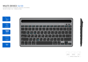 OEM定制BLE便携式无线平板手机键盘，带凹槽，适用于IOS安卓视窗iPad iPhone - Product Image 6