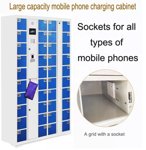 30ドアロッカー携帯電話充電ロッカーコイン式携帯電話収納キャビネット指紋スチールミニロッカー - Product Image 6