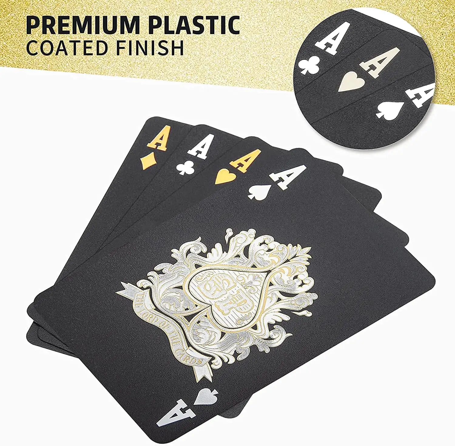 Carte da gioco in pvc di plastica impermeabile carte da poker personalizzate