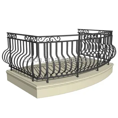 Hermosos modelos de barandilla de balcón de hierro forjado para exteriores