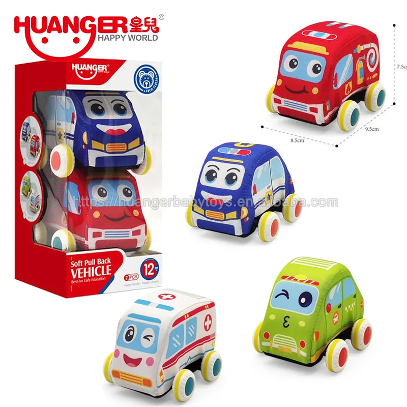 هونجر سيارات كرتونية صغيرة ولطيفة ومخصصة ألعاب أطفال ناعمة محشوة عربات يمكن سحبها للأطفال