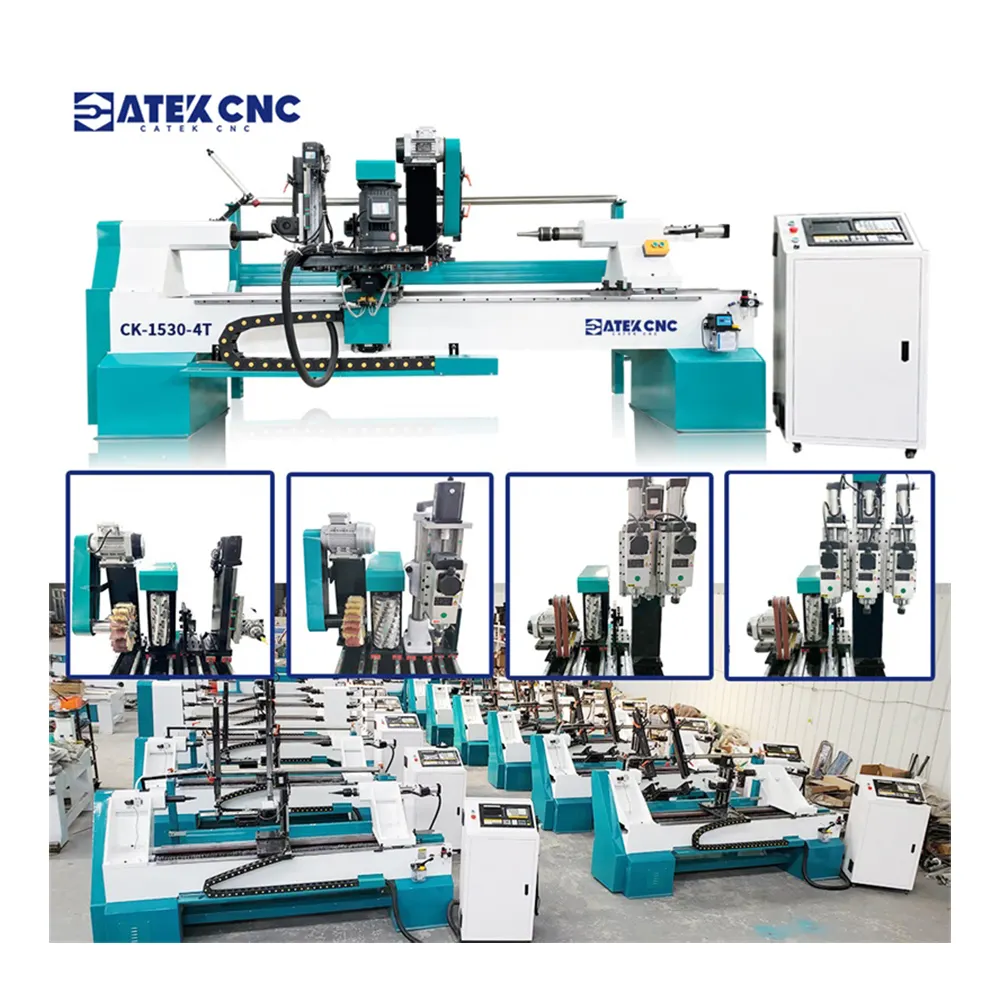 Automatic CNC Wood Lathe Machine / China Wood Working Turning Lathe