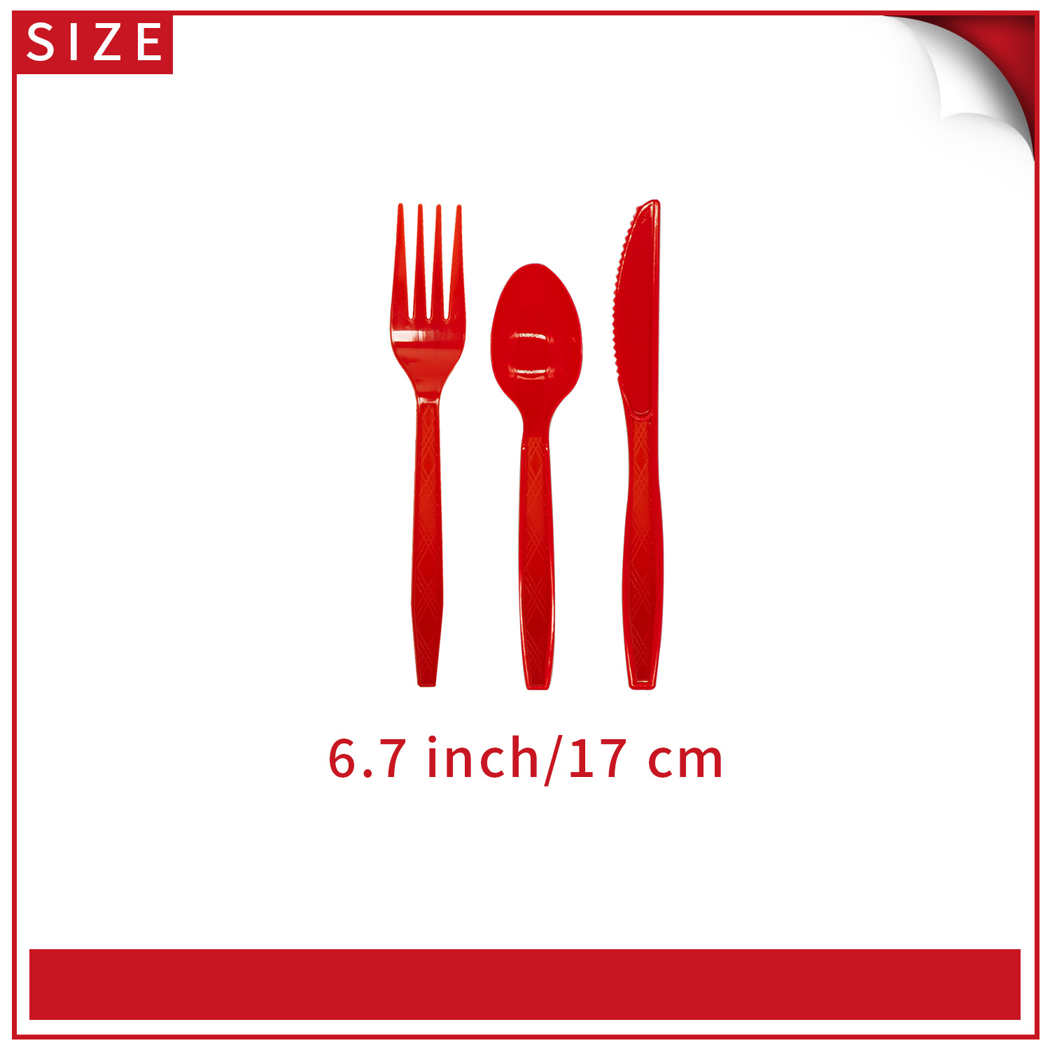 cuchillo rojo * 10 piezas
