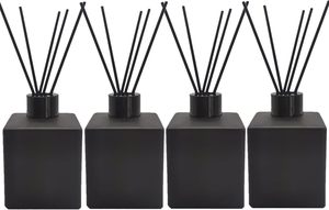 200ml <strong>Perfume</strong> Reed Diffuser Bottle,Empty Square Essential Oil Bottles Glass Jar <strong>DIY</strong> Fragrance Replacement Diffuser - Product Image 3