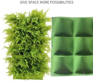 Bolsa Para Macetas Verticales De Fieltro De Lana Con moliples Bolsillos Para Colgar En La Pared, идеальный пара сорт пантан. - Product Image 2