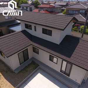 Sunraven đá tráng kim loại mái ngói Trung Quốc Nhà Máy Giá Ấn Độ kim loại đất sét tấm lợp 50 năm bảo hành tejas Ridge ngói - Product Image 6